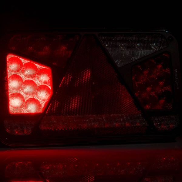 Lanterna traseira de LED com triângulo 12V-36V Hermetic FT-370 Fristom | leonleds