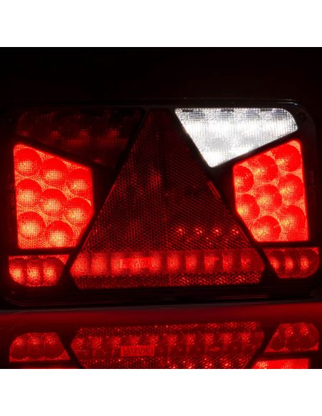 Lanterna traseira de LED com triângulo 12V-36V Hermetic FT-370 Fristom | leonleds