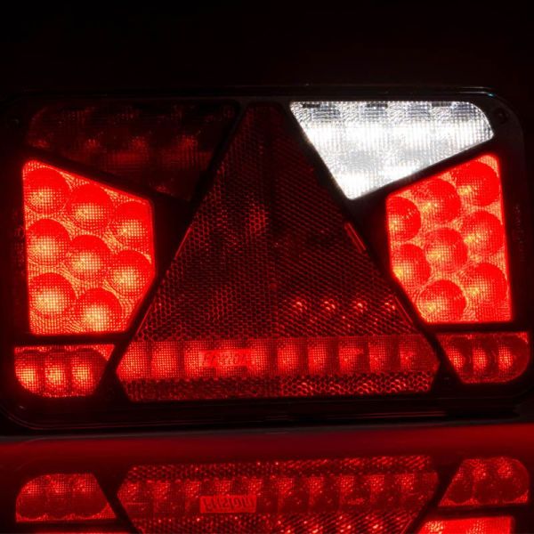 Lanterna traseira de LED com triângulo 12V-36V Hermetic FT-370 Fristom | leonleds