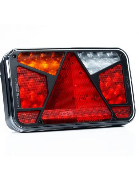 Lanterna traseira de LED com triângulo 12V-36V Hermetic FT-370 Fristom | leonleds