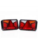 Pareja de Piloto Trasero LED con triangulo 12V-36V Hermético FT-370 Fristom | LeonLeds