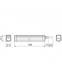 Dimensiones Pantalla estanca LED 120Cm 3.400Lm IP65 IK06 34W ProjectLine Philips | LeonLeds