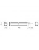 Dimensiones Pantalla estanca LED 150Cm 5.400Lm IP65 IK06 54W ProjectLine Philips | LeonLeds