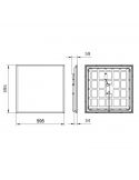 Dimensiones Panel LED 60x60Cm 3.200Lm 4.000K 36W para techo desmontable ProjecLine 8719514955271 | LeonLeds