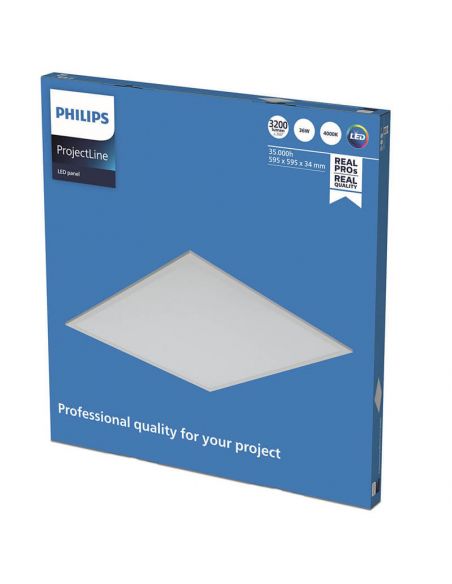 Painel LED 60x60Cm 3.200Lm 4.000K 36W para teto removível ProjecLine 8719514955271 | leonleds