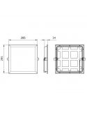 Dimensiones Panel empotrado LED de 30X30Cm 1.200Lm 4.000K 15W para techo desmontable ProjecLine 8719514955288 Philips | LeonLeds