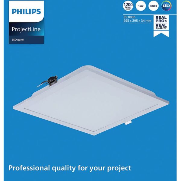Panel empotrado LED de 30X30Cm 1.200Lm 4.000K 15W para techo desmontable ProjecLine 8719514955288 Philips | LeonLeds
