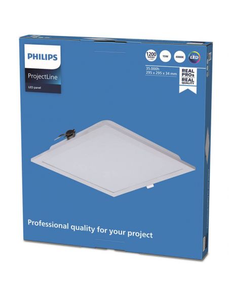 Panel empotrado LED de 30X30Cm 1.200Lm 4.000K 15W para techo desmontable ProjecLine 8719514955288 Philips | LeonLeds