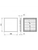 Dimensiones Panel LED 60x60Cm UGR19 3.200Lm 4.000K 36W especial para oficinas ProjectLine 8719514955295 Philips | LeonLeds