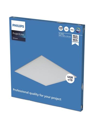 Painel LED 60x60Cm UGR19 3.200Lm 4.000K 36W especial para escritórios ProjectLine 8719514955295 Philips | leonleds
