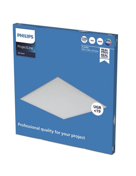 Panel LED 60x60Cm UGR19 3.200Lm 4.000K 36W especial para oficinas ProjectLine 8719514955295 Philips | LeonLeds