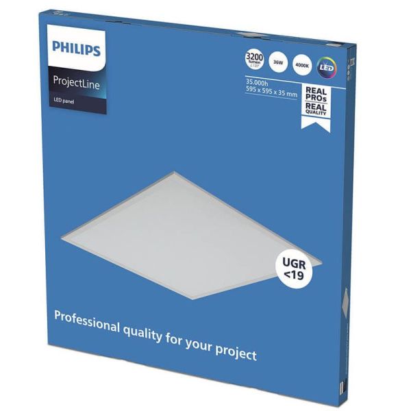 Panel LED 60x60Cm UGR19 3.200Lm 4.000K 36W especial para oficinas ProjectLine 8719514955295 Philips | LeonLeds