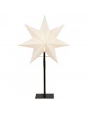 Estrela de mesa LED branca Frozen feita de papel