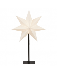 Estrela de mesa LED branca Frozen feita de papel