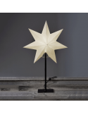 Estrela de mesa LED branca Frozen feita de papel ambiente