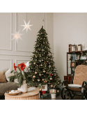 Estrella colgante de papel blanca con luz Frozen ambiente