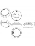 Dimensiones Aplique / Plafón LED con sensor de movimiento 1.400Lm 15W IP65 IK06 ProjectLine Philips | LeonLeds