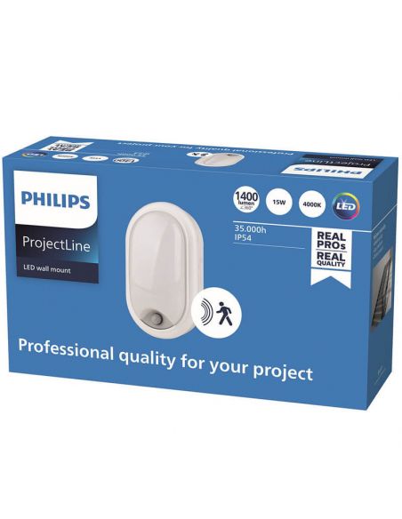 Applique murale LED ovale avec détecteur de mouvement 8719514954342 Philps | leonleds