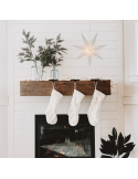 Estrella colgante de papel blanco con brillo Galaxy ambiente