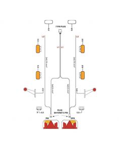 Faisceau connecteur 8 broches pour feu LED marque GOLIATH - Latour Remorques