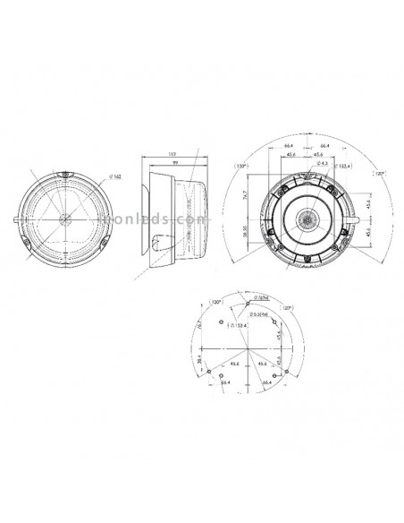 Dimensions Tournant transparent Led Magnétique avec 3 mètres de câble 1 Programme Était 866.9D | leonleds