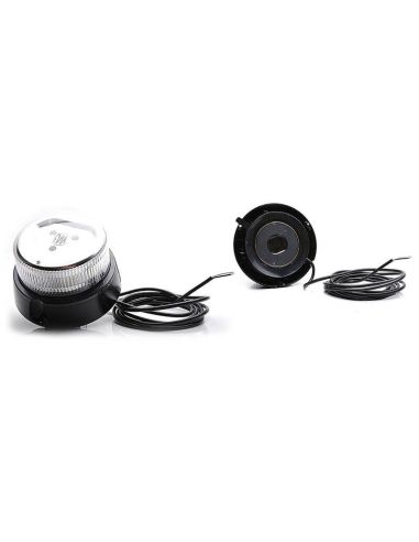 Rotativo Led transparente Magnético con 3 metros de cable 1 Programa de luz IP68 866.9D Was | LeonLeds