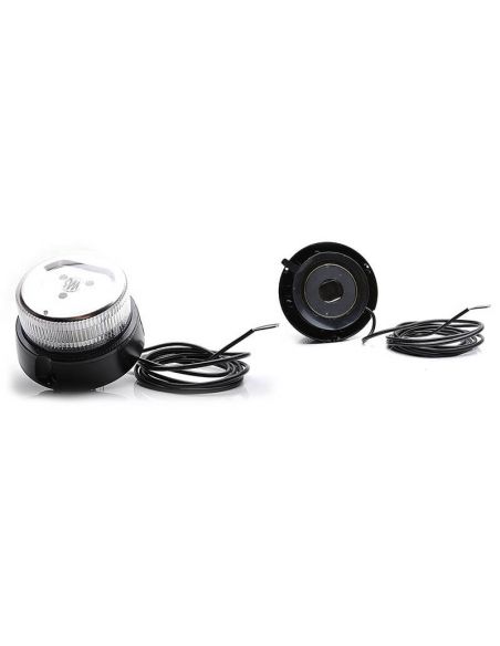 Rotativo Led transparente Magnético con 3 metros de cable 1 Programa de luz IP68 866.9D Was | LeonLeds