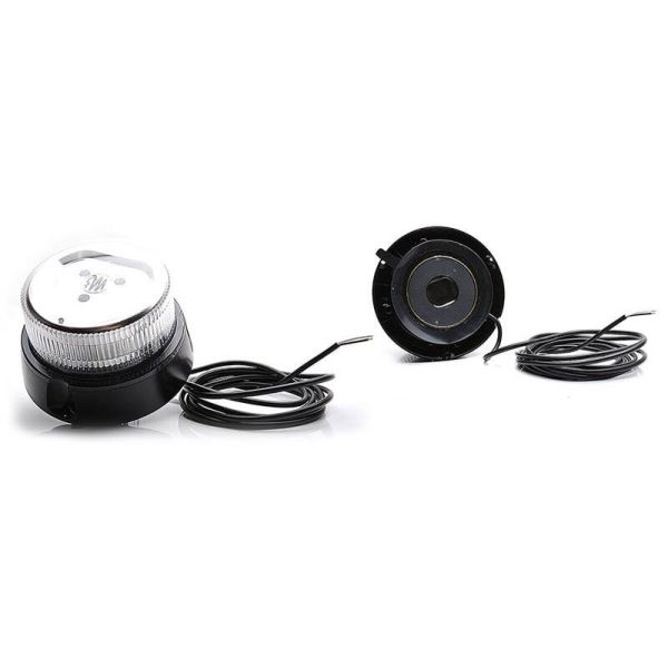 Rotativo Led transparente Magnético con 3 metros de cable 1 Programa de luz IP68 866.9D Was | LeonLeds