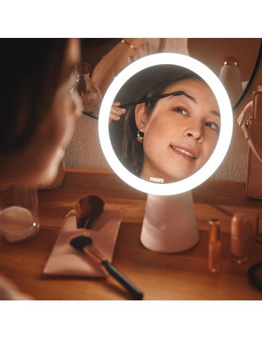 Miroir de maquillage LED Mirror DSK 205 rose ambiant