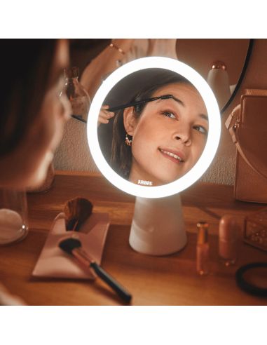 Make-up-Spiegel mit LED-Licht in Weiß...
