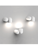 Aplique de pared orientabe Ios blanco luces