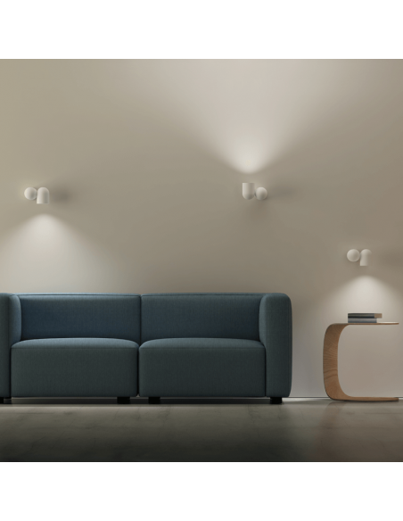Aplique de pared orientabe Ios blanco ambiente