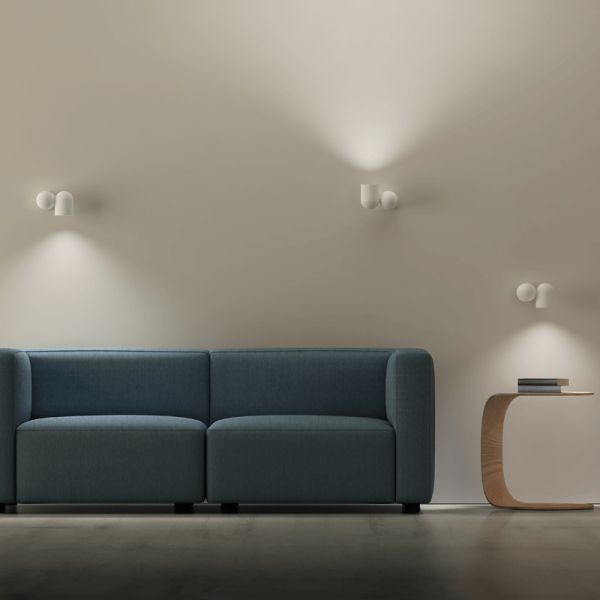 Aplique de pared orientabe Ios blanco ambiente