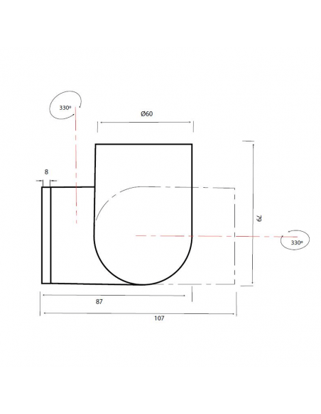 Aplique de pared orientabe Ios blanco o negro medidas