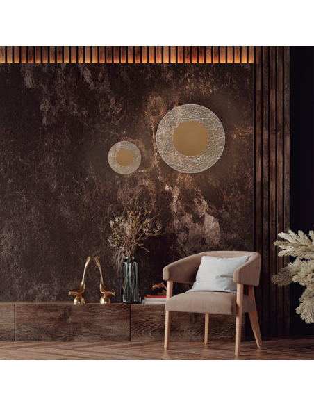 Aplique LED de pared Jewel Oro grande o pequeño