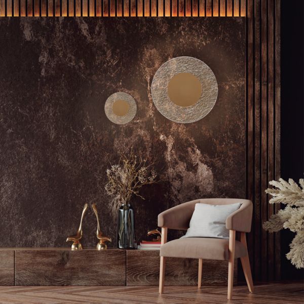 Aplique LED de pared Jewel Oro grande o pequeño