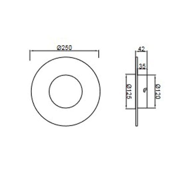 Aplique LED de pared Jewel Oro pequeño medidas