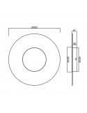 Aplique LED de pared Jewel Oro grande medidas