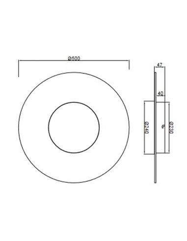 Aplique LED de pared Jewel Oro grande medidas