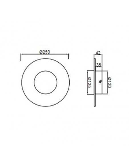 Candeeiro de parede LED redondo Jewel branco 3000k medidas pequenas