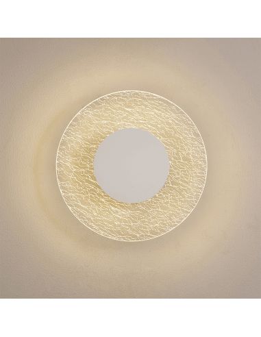 Applique murale LED ronde Jewel blanc 3000k petit Mantra