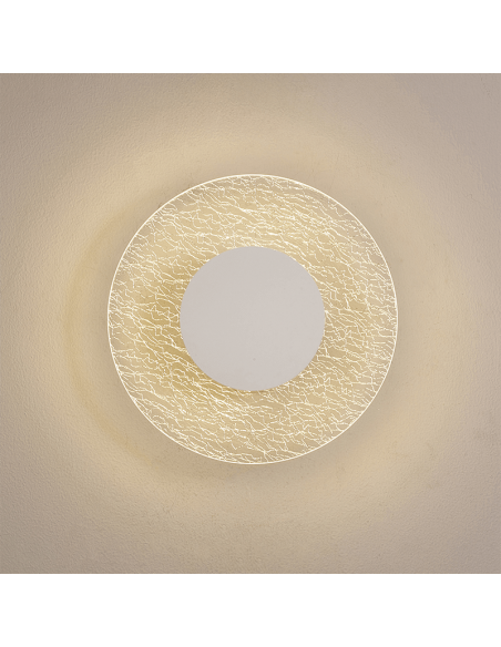 Lâmpada de parede LED redonda Jewel branca 3000k pequena Mantra