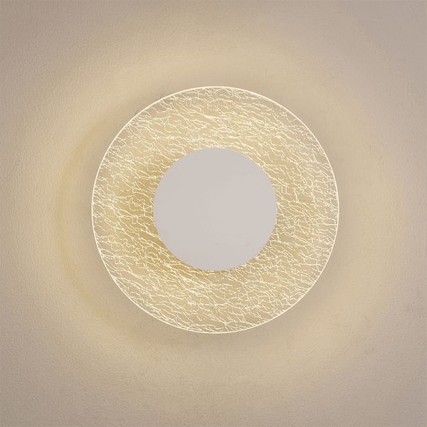 Applique murale LED ronde Jewel blanc 3000k petit Mantra