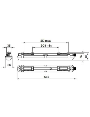 Écran LED étanche 15W 60CM 1 900Lm 4000K Philips CoreLine GEN2 8718291840459 Philips | leonleds