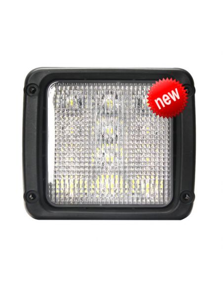 Faro LED cuadrado emptorable 38W 3.800Lm 12V 24V para Agrofarm Agrolux Agrotron Deutz | LeonLeds