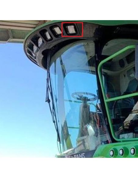 Quadrado Emptorable LED Farol 38W 3.800Lm 12V 24V para Agrofarm Agrolux Agrotron Deutz | leonleds