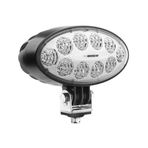 Farol LED oval muito potente para trabalho 5.500Lm 12V - 24V DC com cabo CRV1D.55901 | leonleds