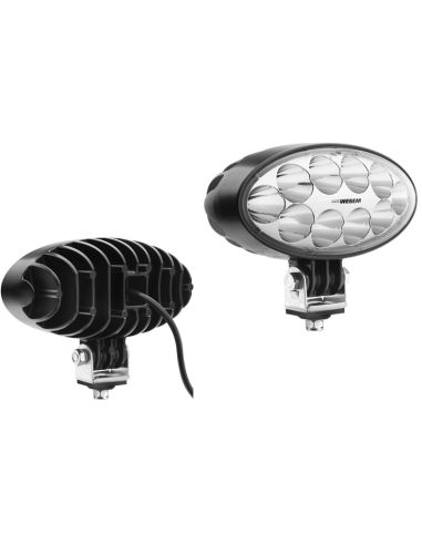 Faro Ovalado LED largo alcance muy potente de 5.500Lm 12V - 24V DC con cable 4º de haz de luz Wesem CRV1P.56801 | LeonLeds