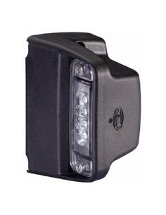 Luz de matrícula LED Preto 24V E1 R4 com ficha plana Testado ADR/GGVS 2KA 010 278-021 Hella | leonleds