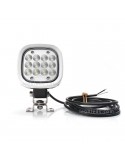 Phare de travail LED carré très puissant 8000Lm pour travaux 12V-70V EMC R10 Was 1214 | leonleds
